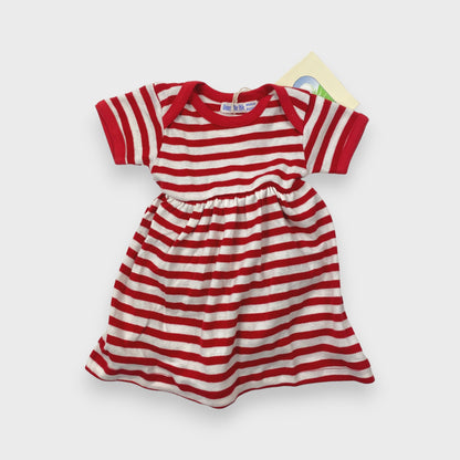 RED & WHITE STRIPED DRESS - 3M