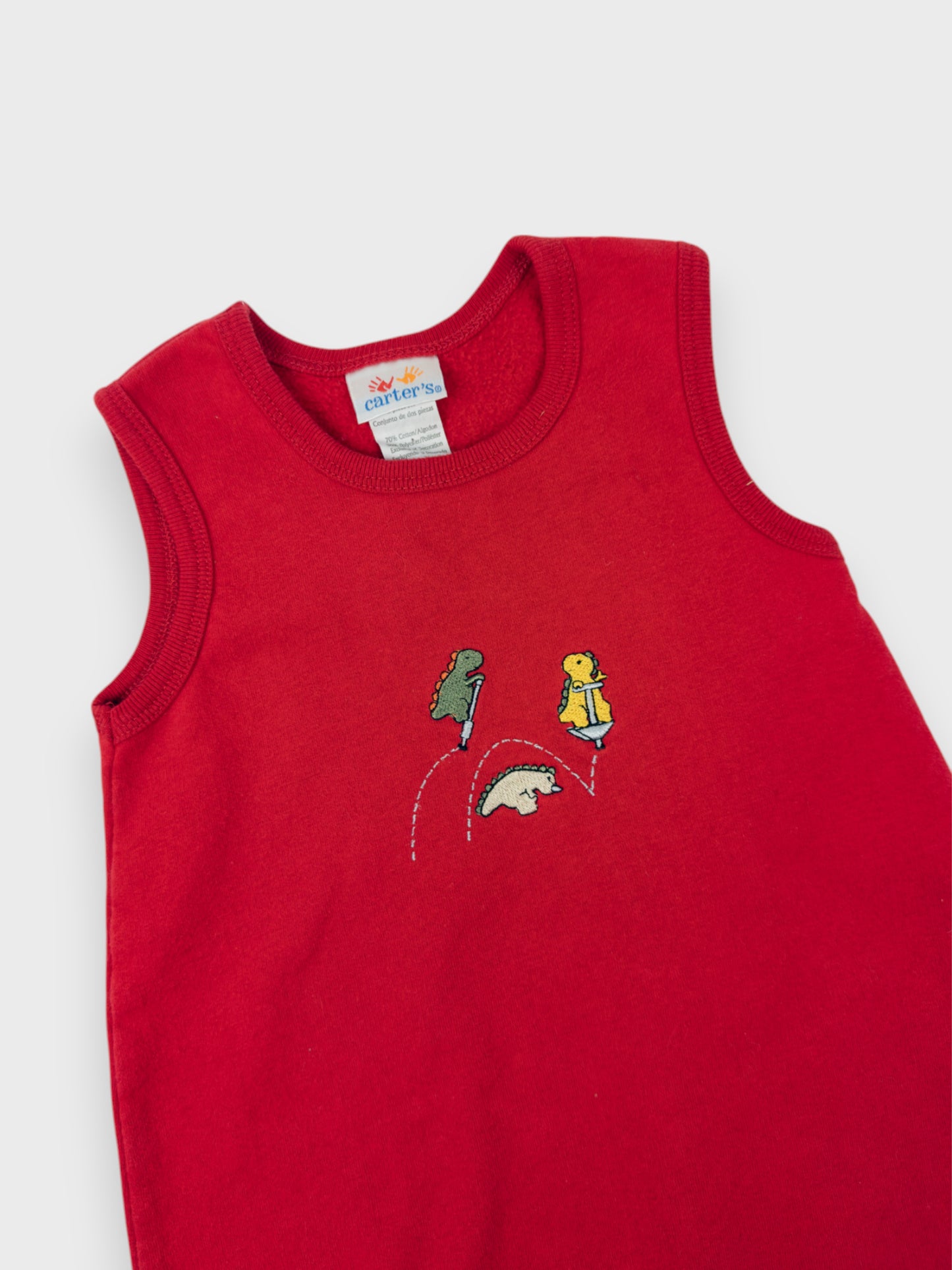 VINTAGE CARTER'S DINOSAUR ROMPER - 2T