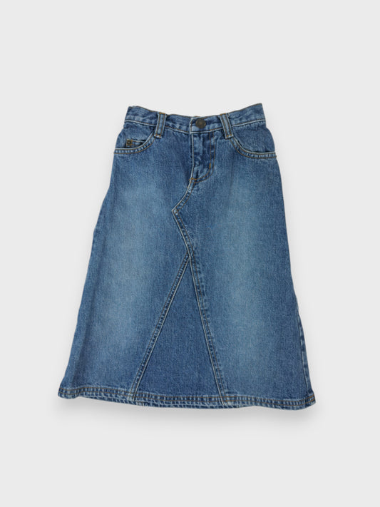 VINTAGE DENIM MAXI SKIRT - 4T