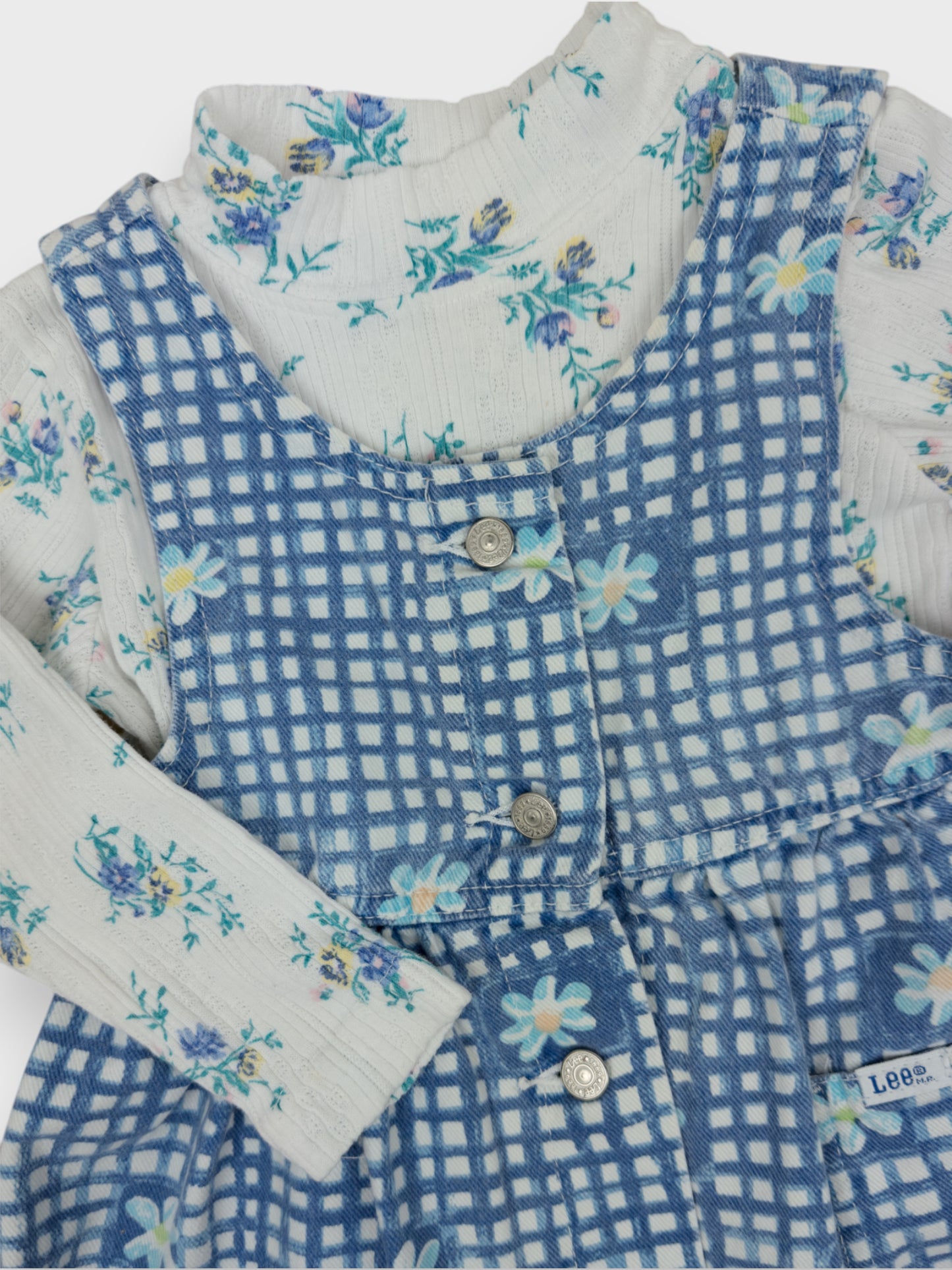 VINTAGE LEE FLORAL DRESS + TOP SET - 3T