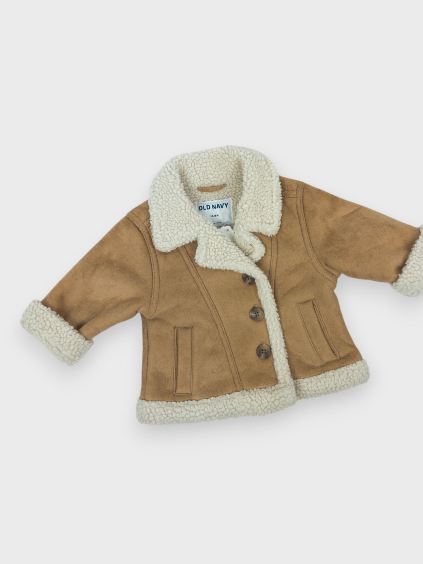 FLEECY CAMEL COAT - 18M