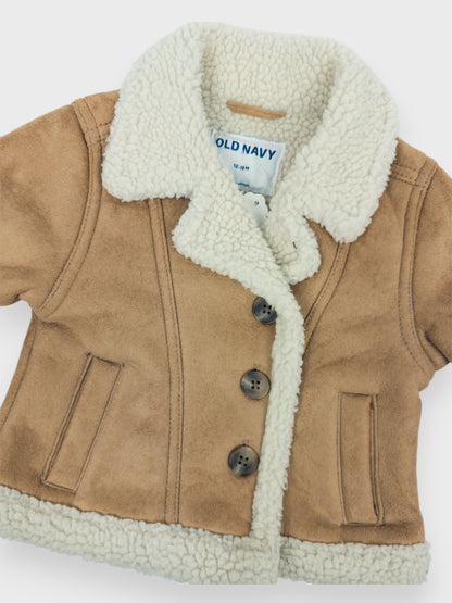 FLEECY CAMEL COAT - 18M