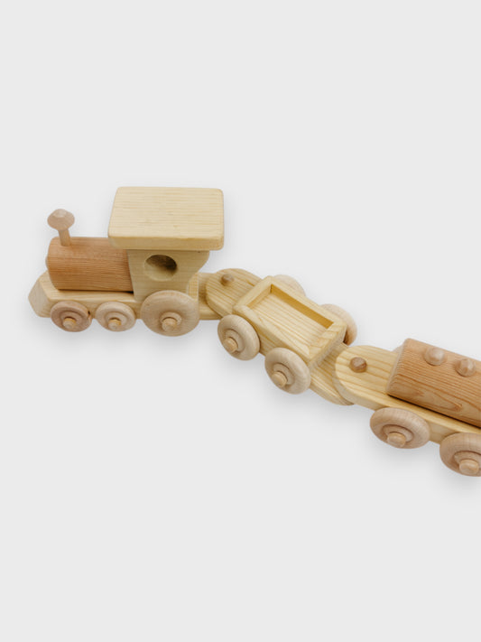 HANDMADE WOODEN TRAIN SET