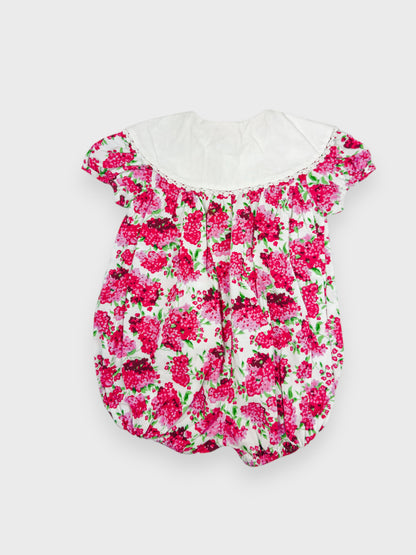 VINTAGE FLOWER BUBBLE ROMPER - 2T