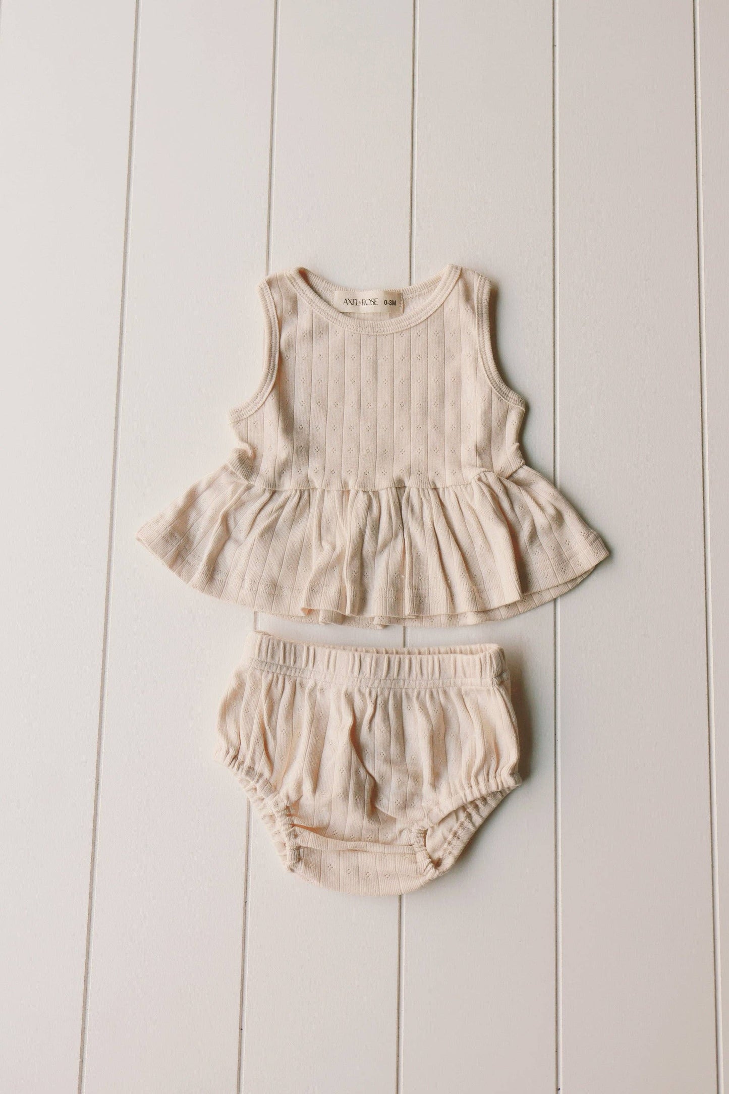 CREAM POINTELLE SET