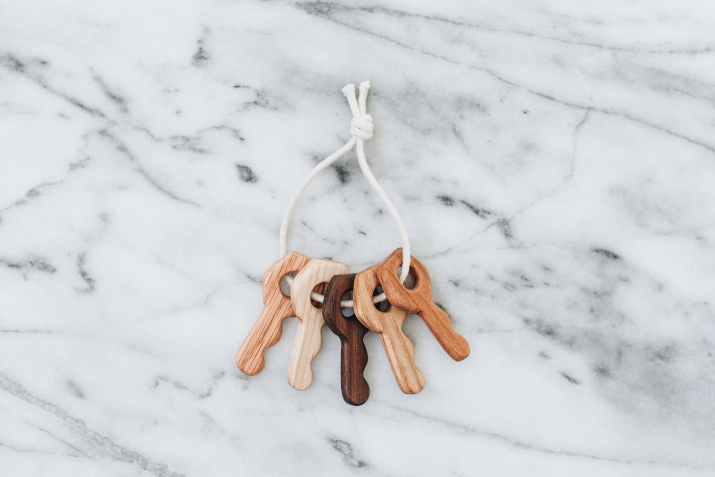 HANDMADE WOODEN KEY TEETHER